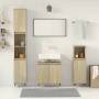 Set de muebles de baño 3 pzas madera contrachapada roble Sonoma de , Muebles de baño - Ref: Foro24-3307673, Precio: 176,49 €,...