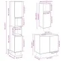 Set de muebles de baño 3 pzas madera contrachapada roble Sonoma by , Bathroom furniture - Ref: Foro24-3307673, Price: 173,50 ...