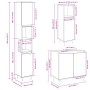 Set de muebles de baño 3 pzas madera contrachapada roble Sonoma de , Muebles de baño - Ref: Foro24-3307673, Precio: 176,49 €,...