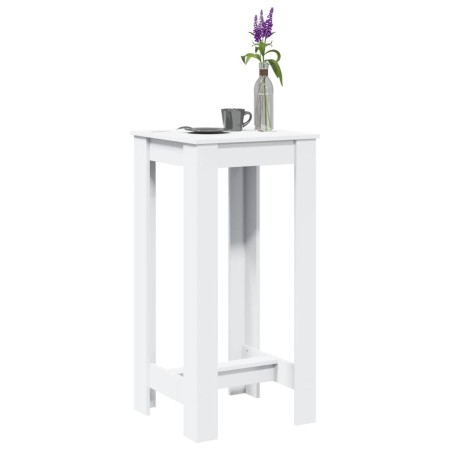 Mesa alta de bar madera de ingeniería blanca 51x50x103,5 cm by , Kitchen and dining tables - Ref: Foro24-854400, Price: 59,76...