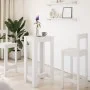 Mesa alta de bar madera de ingeniería blanca 51x50x103,5 cm by , Kitchen and dining tables - Ref: Foro24-854400, Price: 59,00...