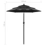 3-level black umbrella with a 2m aluminum pole by vidaXL, Umbrellas - Ref: Foro24-313858, Price: 47,44 €, Discount: %