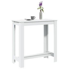 Mesa alta de bar madera ingeniería blanca 102x50x103,5 cm by , Kitchen and dining tables - Ref: Foro24-854409, Price: 75,79 €...