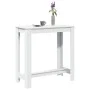 Mesa alta de bar madera ingeniería blanca 102x50x103,5 cm by , Kitchen and dining tables - Ref: Foro24-854409, Price: 73,56 €...