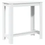 Mesa alta de bar madera ingeniería blanca 102x50x103,5 cm by , Kitchen and dining tables - Ref: Foro24-854409, Price: 73,56 €...