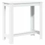 Mesa alta de bar madera ingeniería blanca 102x50x103,5 cm by , Kitchen and dining tables - Ref: Foro24-854409, Price: 73,56 €...