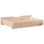Cajones debajo de cama con ruedas 2 uds madera maciza de pino
