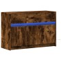 Mueble de TV LED madera ingeniería roble ahumado 91x34x61 cm de , Muebles TV - Ref: Foro24-852184, Precio: 117,39 €