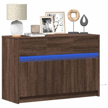 LED-TV-Möbel aus braunem Eichen-Ingenieurholz 91x34x61 cm. von , TV-Möbel - Ref: Foro24-852186, Preis: 111,26 €, Rabatt: %