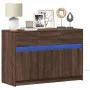 LED TV stand in brown oak engineered wood, 91x34x61 cm by , TV Furniture - Ref: Foro24-852186, Price: 111,26 €, Discount: %