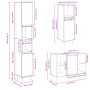 3-piece bathroom furniture set made of Sonoma oak plywood. by , Bathroom furniture - Ref: Foro24-3307679, Price: 196,66 €, Di...