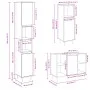 3-teiliges Badezimmermöbelset aus Eichenholz-Sonoma-Sperrholz. von , Badezimmermöbel - Ref: Foro24-3307679, Preis: 193,32 €, ...