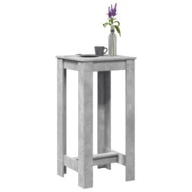 High bar table made of gray concrete engineered wood, measuring 51x50x103.5 cm. by , Kitchen and dining tables - Ref: Foro24-...