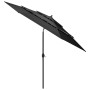 3-stöckiger Regenschirm mit anthrazitfarbener Aluminiumstange 3 m von vidaXL, Sonnenschirme - Ref: Foro24-313870, Preis: 83,7...