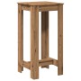 Hoher Barhockertisch aus Eichen-Ingenieurholz, Artisian, 51x50x103,5 cm. von , Küchen- und Esstische - Ref: Foro24-854408, Pr...