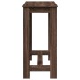 Hoher Barhockertisch aus braunem Eichen-Ingenieurholz, 102x50x103,5 cm. von , Küchen- und Esstische - Ref: Foro24-854415, Pre...