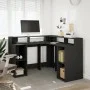 Escritorio con luz LED madera ingeniería negro 130x130x91 cm de , Escritorios - Ref: Foro24-3309448, Precio: 255,77 €, Descue...