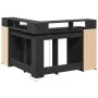 Engineered wood black desk with LED light 130x130x91 cm by , Desks - Ref: Foro24-3309448, Price: 255,79 €, Discount: %