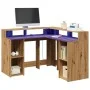 Schreibtisch mit LED-Beleuchtung aus Holz, handgefertigt, 130x130x91 cm. von , Schreibtische - Ref: Foro24-3309455, Preis: 20...
