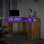 Schreibtisch mit LED-Beleuchtung aus Holz, handgefertigt, 130x130x91 cm. von , Schreibtische - Ref: Foro24-3309455, Preis: 20...