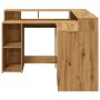 Schreibtisch mit LED-Beleuchtung aus Holz, handgefertigt, 130x130x91 cm. von , Schreibtische - Ref: Foro24-3309455, Preis: 20...