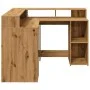 Schreibtisch mit LED-Beleuchtung aus Holz, handgefertigt, 130x130x91 cm. von , Schreibtische - Ref: Foro24-3309455, Preis: 20...