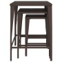Stackable garden tables, set of 3, made of synthetic brown rattan. by , Garden tables - Ref: Foro24-3324830, Price: 70,23 €, ...