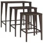 Stapelbare Gartentische, 3 Stück, aus braunem synthetischem Rattan. von , Gartentische - Ref: Foro24-3324830, Preis: 69,36 €,...