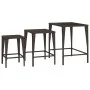 Stapelbare Gartentische, 3 Stück, aus braunem synthetischem Rattan. von , Gartentische - Ref: Foro24-3324830, Preis: 69,36 €,...