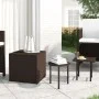 Garden side tables 3 pieces synthetic brown rattan by , Garden tables - Ref: Foro24-3324832, Price: 62,84 €, Discount: %
