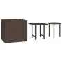 Garden side tables 3 pieces synthetic brown rattan by , Garden tables - Ref: Foro24-3324832, Price: 62,84 €, Discount: %