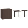 Gartenseitentische 3-teilig aus braunem synthetischem Rattan von , Gartentische - Ref: Foro24-3324832, Preis: 63,63 €, Rabatt: %