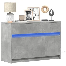 TV-Schrank aus grauem Beton-Ingenieurholz mit LED-Beleuchtung, 91x34x61 cm. von , TV-Möbel - Ref: Foro24-852183, Preis: 97,45...