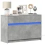 Mueble de TV LED madera ingeniería gris hormigón 91x34x61 cm by , TV Furniture - Ref: Foro24-852183, Price: 97,32 €, Discount: %