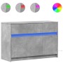 TV-Schrank aus grauem Beton-Ingenieurholz mit LED-Beleuchtung, 91x34x61 cm. von , TV-Möbel - Ref: Foro24-852183, Preis: 98,86...