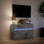 Mueble de TV LED madera ingeniería gris hormigón 91x34x61 cm by , TV Furniture - Ref: Foro24-852183, Price: 98,86 €, Discount: %