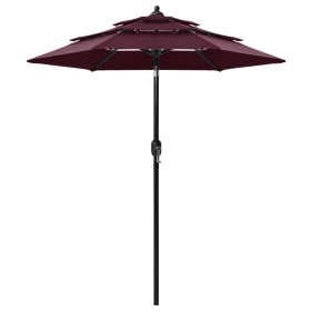 3-stufiger Sonnenschirm mit burgunderfarbenem Aluminiummast 2 m von vidaXL, Sonnenschirme - Ref: Foro24-313856, Preis: 63,77 ...