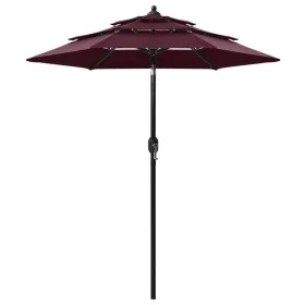 Sombrilla de 3 niveles con poste de aluminio burdeos 2 m de vidaXL, Sombrillas - Ref: Foro24-313856, Precio: 62,69 €, Descuen...