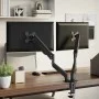 Brazo monitor doble pantalla 27" Max negro resorte de gas 20 kg by , Monitor and TV stands - Ref: Foro24-4012170, Price: 64,7...