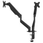 Doppelmonitorarm für 27-Zoll-Bildschirme, schwarz, mit Gasfeder für bis zu 20 kg. von , Monitor- und TV-Ständer - Ref: Foro24...