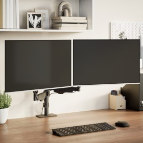 Brazo monitor doble pantalla 27" Max negro resorte de gas 20 kg by , Monitor and TV stands - Ref: Foro24-4012172, Price: 69,0...