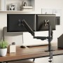 Doppelmonitorarm für 27-Zoll-Bildschirme, schwarz, mit Gasfeder für bis zu 20 kg. von , Monitor- und TV-Ständer - Ref: Foro24...