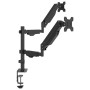 Doppelmonitorarm für 27-Zoll-Bildschirme, schwarz, mit Gasfeder für bis zu 20 kg. von , Monitor- und TV-Ständer - Ref: Foro24...