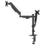 Brazo monitor doble pantalla 27" Max negro resorte de gas 20 kg by , Monitor and TV stands - Ref: Foro24-4012172, Price: 73,2...