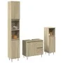 Set de muebles de baño 3 pzas madera contrachapada roble Sonoma de , Muebles de baño - Ref: Foro24-3307677, Precio: 186,44 €,...