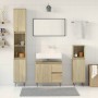 Set de muebles de baño 3 pzas madera contrachapada roble Sonoma de , Muebles de baño - Ref: Foro24-3307677, Precio: 183,33 €,...