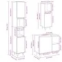 Set de muebles de baño 3 pzas madera contrachapada roble Sonoma de , Muebles de baño - Ref: Foro24-3307677, Precio: 186,44 €,...