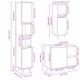 Set de muebles de baño 3 pzas madera contrachapada roble Sonoma de , Muebles de baño - Ref: Foro24-3307677, Precio: 183,33 €,...