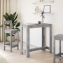 Mesa alta de bar madera ingeniería gris hormigón 102x50x103,5cm by , Kitchen and dining tables - Ref: Foro24-854412, Price: 7...