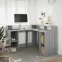 Escritorio con LED madera ingeniería gris sonoma 130x130x91cm von , Schreibtische - Ref: Foro24-3309452, Preis: 211,44 €, Rab...